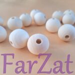 Margele din lemn natur - 2,40 cm