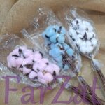 Buchet flori din bumbac