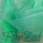 Organza material textil - Verde - imagine 2