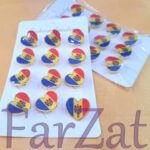 Insigna tricolor inima cu stema - imagine 2